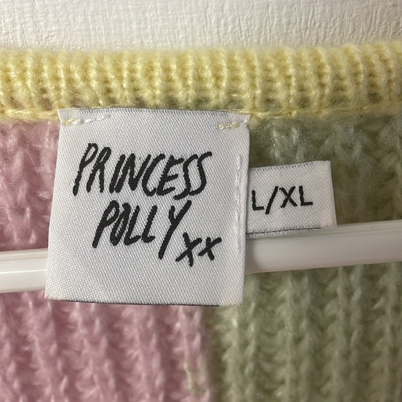 Princess Polly Naomi multicoloured V neck oversized cardigan women’s size L/XL - Picture 3 of 14